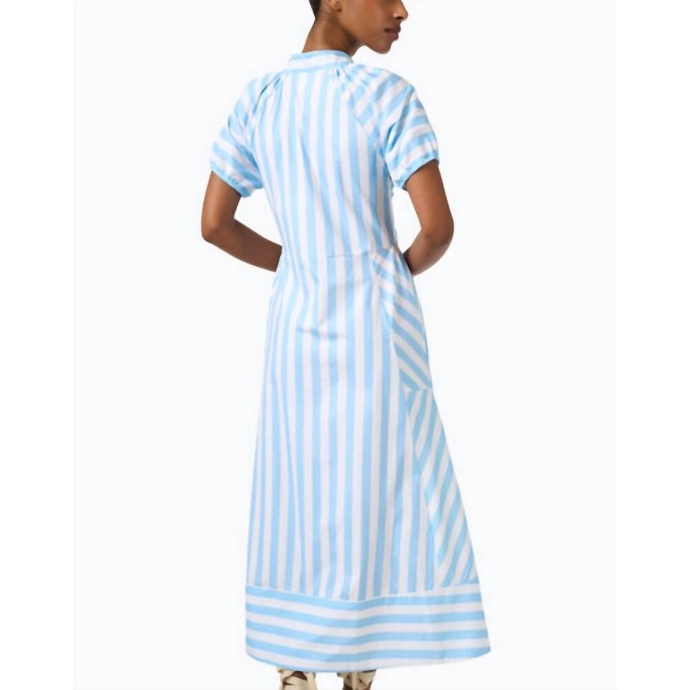 SAIL TO SABLE $248 Abby Stripe Maxi Dress In Blue White Stripe Size M - Picture 2 of 4